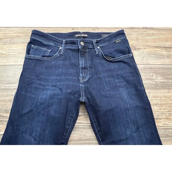 Mavi Mens Zach Straight Leg Jeans Blue 32/32 Denim Mid Rise 5 Pocket Medium Wash - Picture 3 of 14